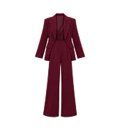 Marsala-coloured suit